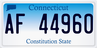CT license plate AF44960