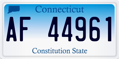 CT license plate AF44961