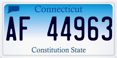 CT license plate AF44963