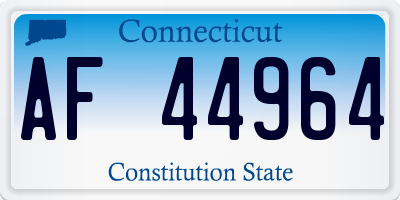 CT license plate AF44964