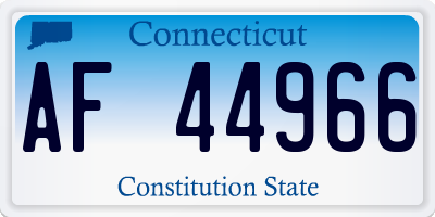 CT license plate AF44966