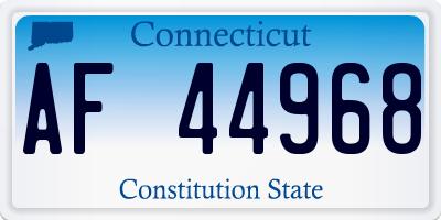 CT license plate AF44968