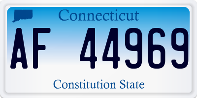 CT license plate AF44969