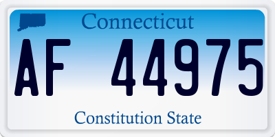 CT license plate AF44975