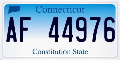CT license plate AF44976