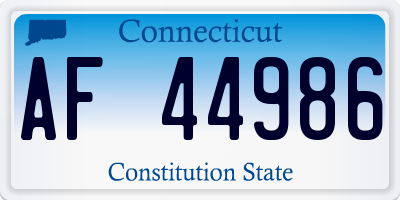 CT license plate AF44986