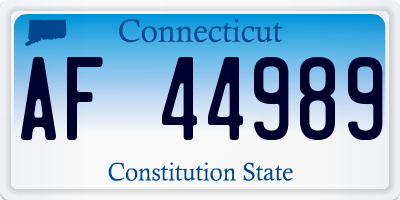 CT license plate AF44989