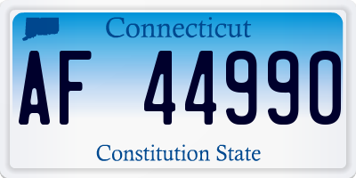 CT license plate AF44990