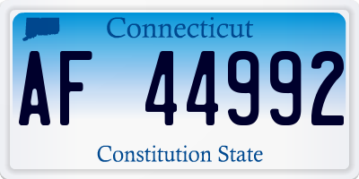 CT license plate AF44992