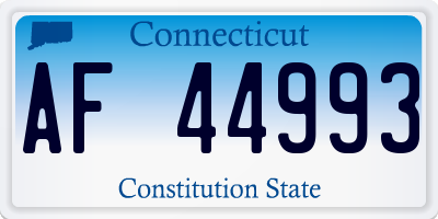 CT license plate AF44993