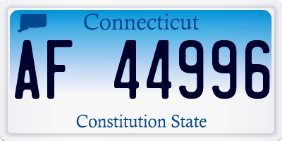 CT license plate AF44996