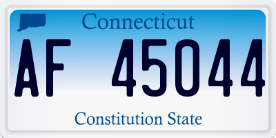 CT license plate AF45044