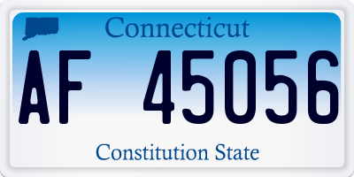 CT license plate AF45056