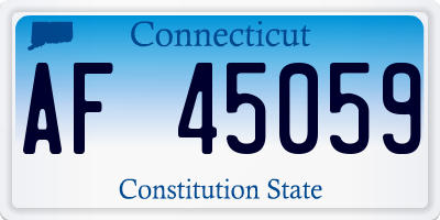 CT license plate AF45059