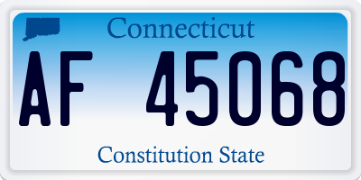 CT license plate AF45068