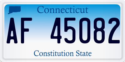 CT license plate AF45082