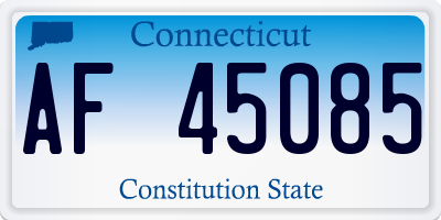 CT license plate AF45085