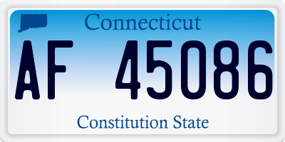 CT license plate AF45086