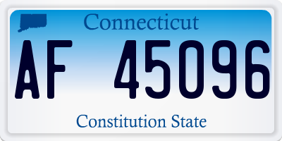 CT license plate AF45096