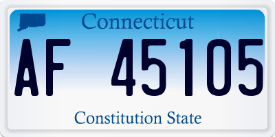 CT license plate AF45105