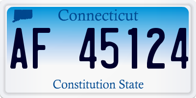 CT license plate AF45124