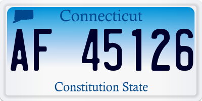CT license plate AF45126