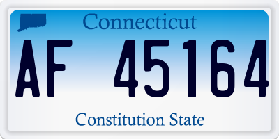 CT license plate AF45164