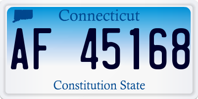 CT license plate AF45168