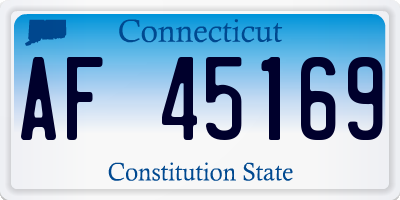 CT license plate AF45169