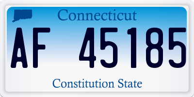 CT license plate AF45185