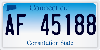 CT license plate AF45188