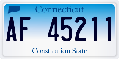 CT license plate AF45211