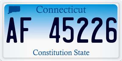 CT license plate AF45226