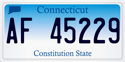 CT license plate AF45229