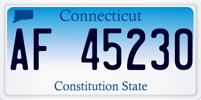 CT license plate AF45230