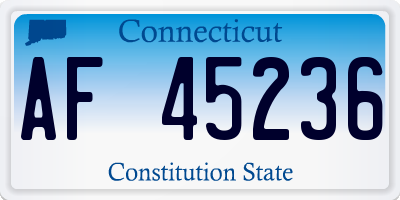 CT license plate AF45236