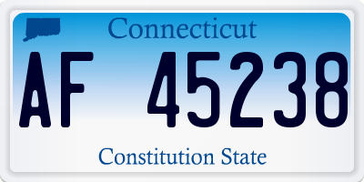 CT license plate AF45238