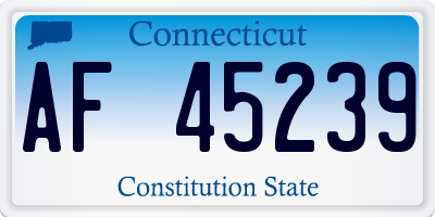 CT license plate AF45239