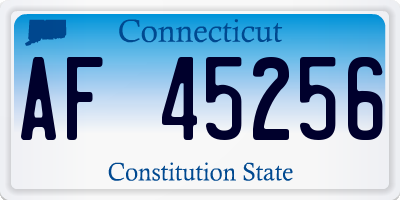 CT license plate AF45256
