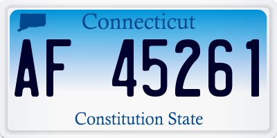 CT license plate AF45261