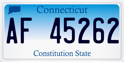 CT license plate AF45262