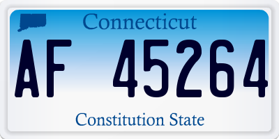 CT license plate AF45264