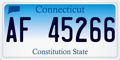 CT license plate AF45266