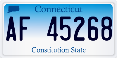 CT license plate AF45268