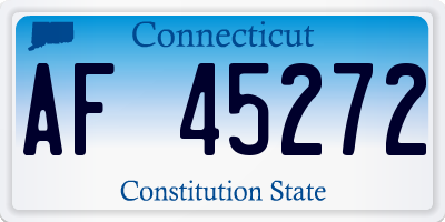 CT license plate AF45272