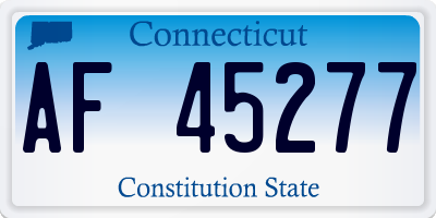 CT license plate AF45277