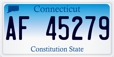CT license plate AF45279
