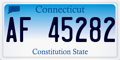 CT license plate AF45282