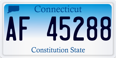 CT license plate AF45288