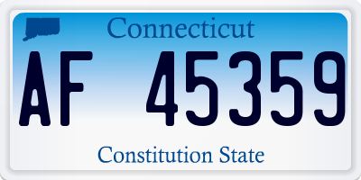 CT license plate AF45359